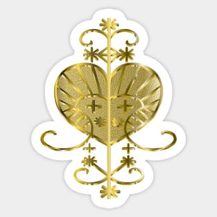 Erzulie Voodoo Veve - Filled Gold Sticker